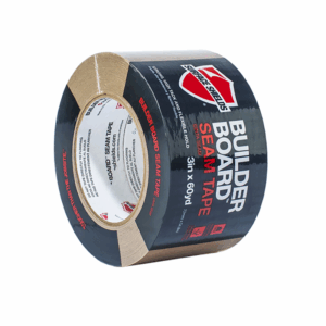 Builder board floor protection tape for securing protective boards.